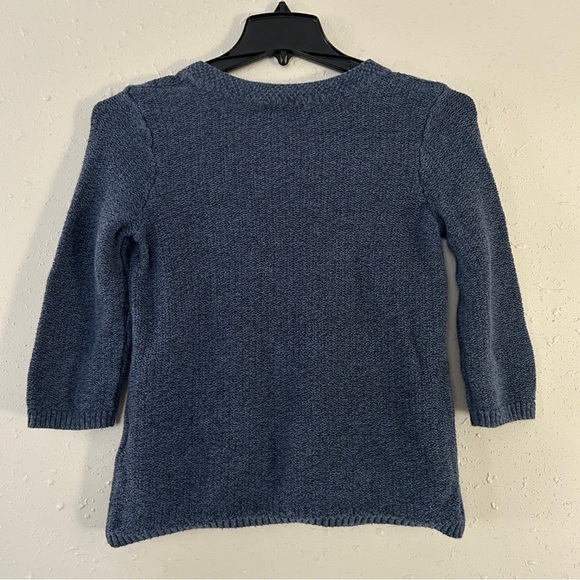 🦋 Vintage Christopher & Banks Blue Cardigan Single Button Casual Medium - Picture 4 of 6